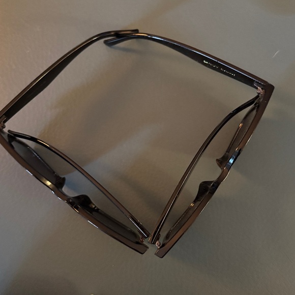 Stylish Black Square Sunglasses zero Uv oversized black out shades set of 2 - Picture 7 of 7